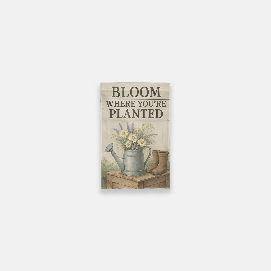 Bloom Where Planted Garden Flag - 12" x 18"