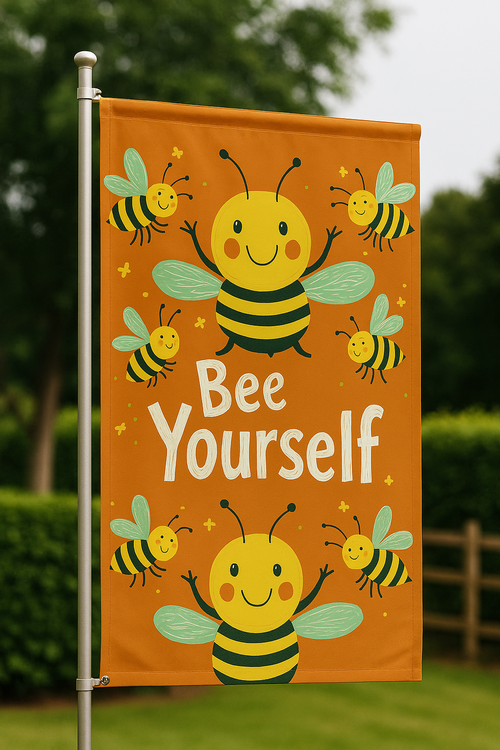 Garden Flag: Bee Yourself Theme - 24" x 36"