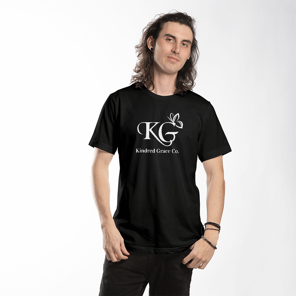 Kindred Grace Co Logo Tshirt Black w/ White Logo