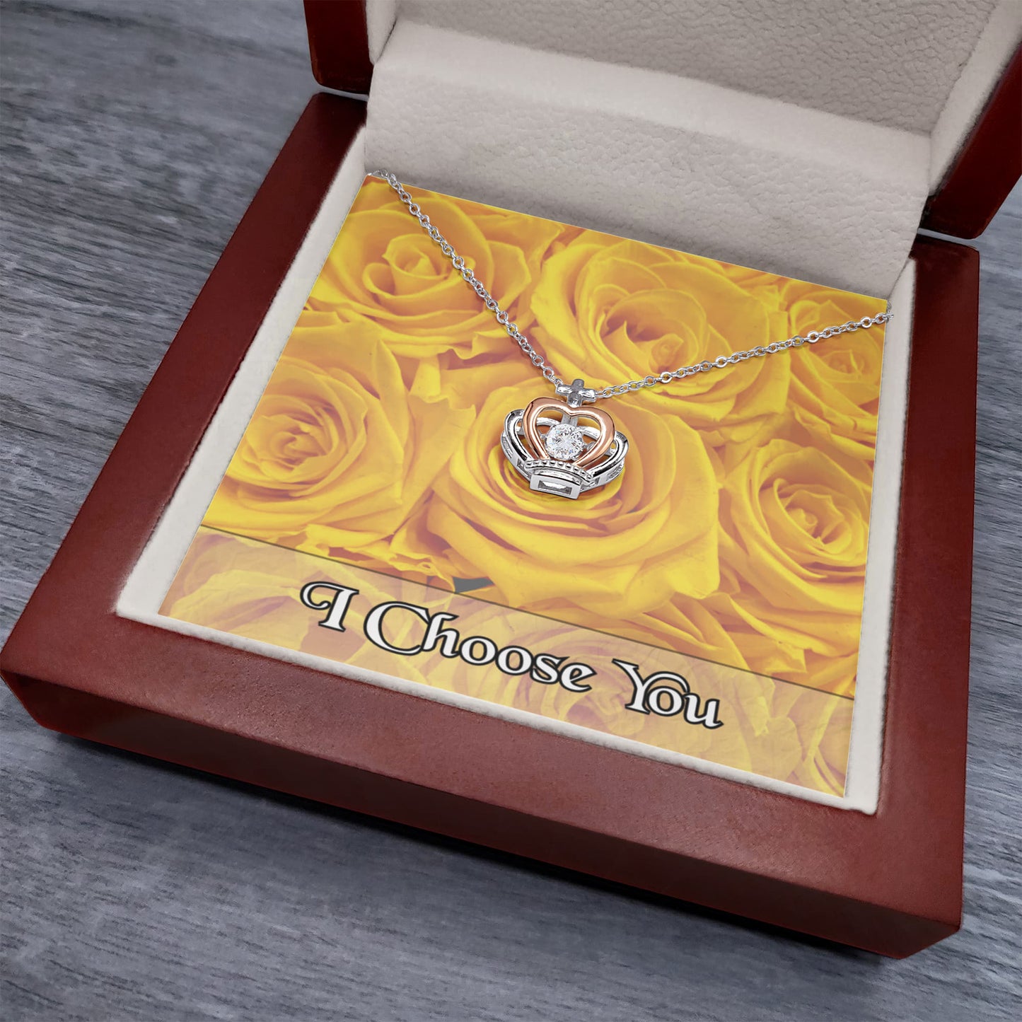 Crown The Queen Pendant Necklace with Message Card