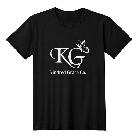 Kindred Grace Co Logo Tshirt Black w/ White Logo